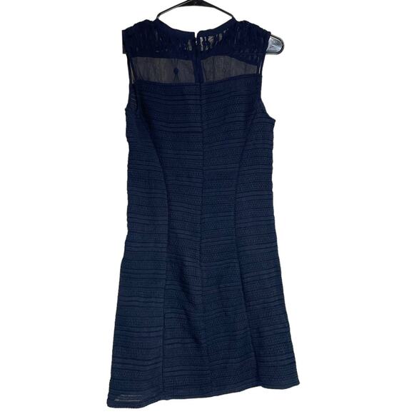 Rag & Bone NWT Thalia Embroidered Mini Dress Size 6 Dark Blue Sheer Mesh - Picture 5 of 12